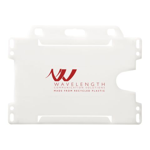 Vega recycled plastic card holder Frosted white | No Branding | not available | not available