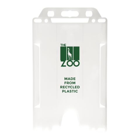 Pierre recycled plastic card holder Frosted white | No Branding | not available | not available