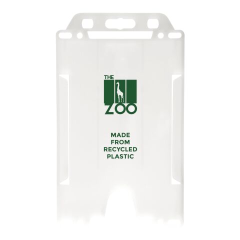 Pierre recycled plastic card holder Frosted white | No Branding | not available | not available