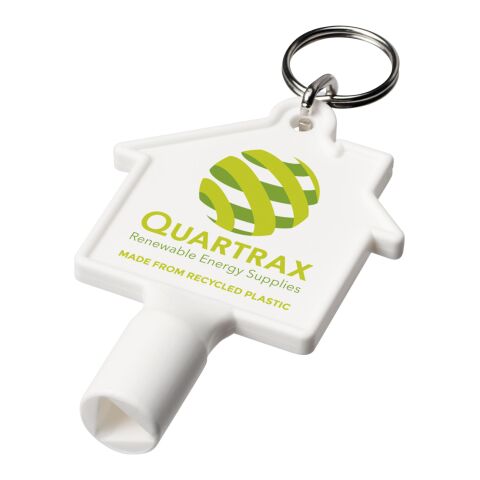 Maximilian house-shaped recycled utility key keychain White | No Branding | not available | not available