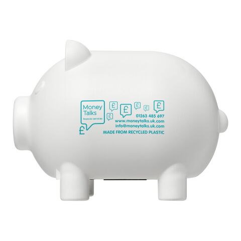 Oink recycled plastic piggy bank White | No Branding | not available | not available