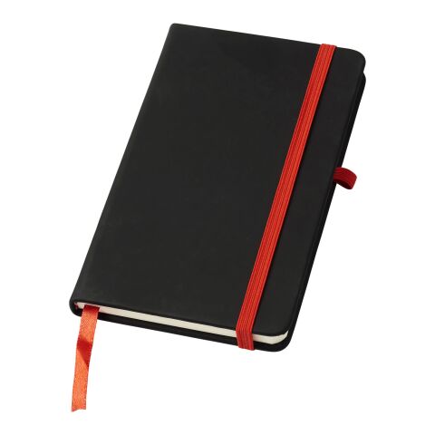 Noir A6 notebook with lined pages Solid black-Red | No Branding | not available | not available