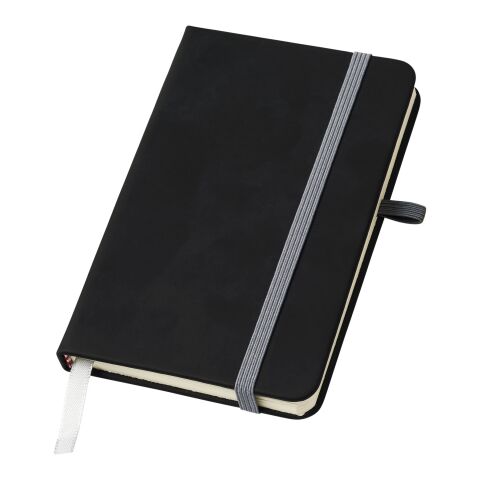 Noir A6 notebook with lined pages Standard | Solid black-Silver | No Branding | not available | not available