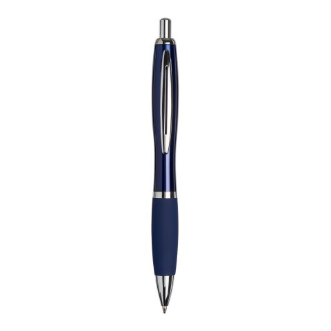 Curvy ballpoint pen with metal barrel Standard | Blue | No Branding | not available | not available