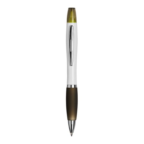 Curvy ballpoint pen with highlighter Standard | Charcoal-White | No Branding | not available | not available