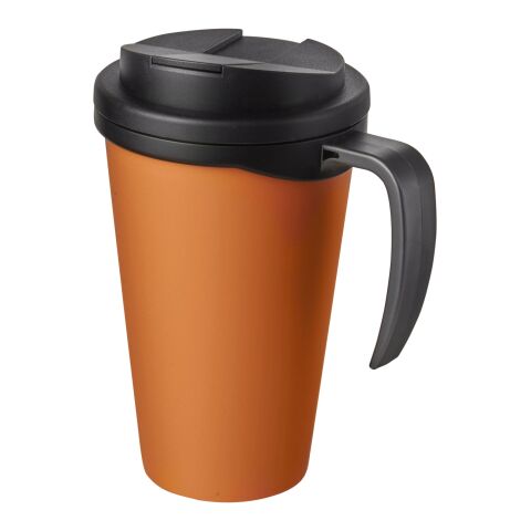 Americano® Grande 350 ml mug with spill-proof lid Standard | Orange-Solid black | No Branding | not available | not available