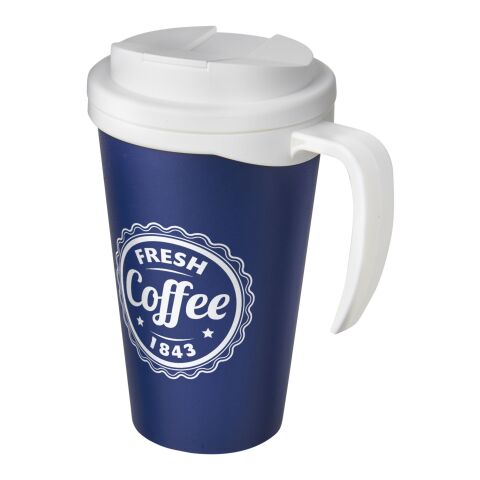Americano® Grande 350 ml mug with spill-proof lid Blue-White | No Branding | not available | not available