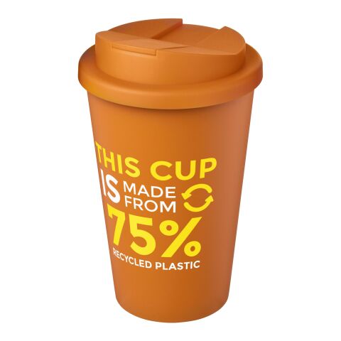 Americano® Eco 350 ml recycled tumbler with spill-proof lid Orange | No Branding | not available | not available