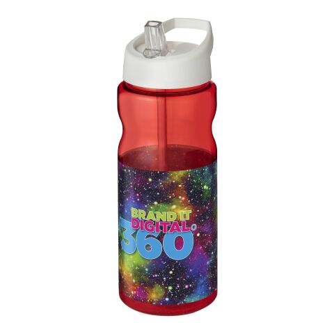 H2O Active® Base Tritan™ 650 ml spout lid sport bottle Transparent red-White | No Branding | not available | not available