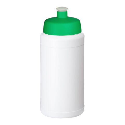 Baseline 500 ml recycled sport bottle White-Green | No Branding | not available | not available