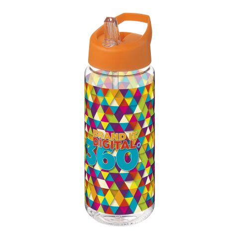 H2O Active® Octave Tritan™ 600 ml spout lid sport bottle Transparent-Orange | No Branding | not available | not available