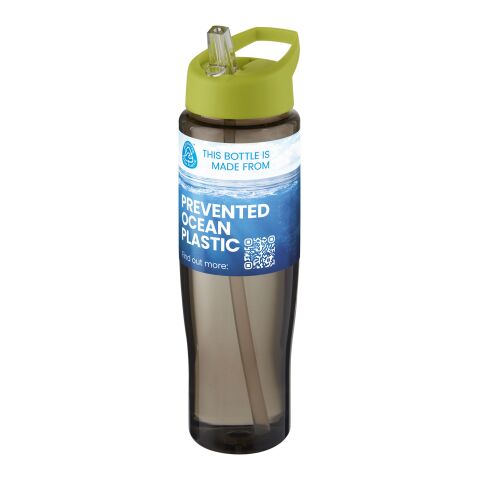 H2O Active® Eco Tempo 700 ml spout lid sport bottle Lime-Charcoal | No Branding | not available | not available