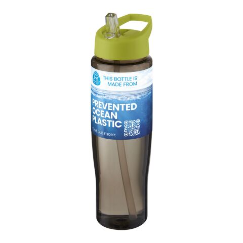 H2O Active® Eco Tempo 700 ml spout lid sport bottle Lime-Charcoal | No Branding | not available | not available