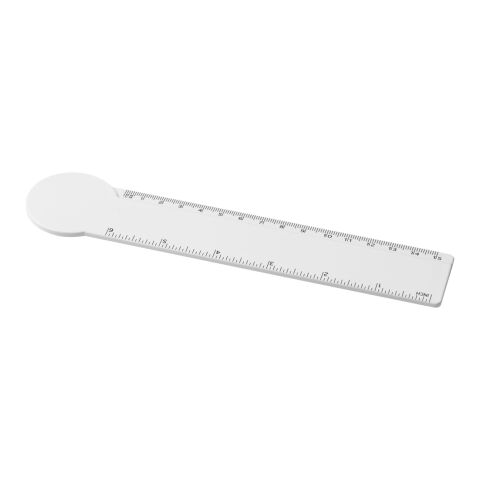 Tait 15 cm circle-shaped recycled plastic ruler White | No Branding | not available | not available