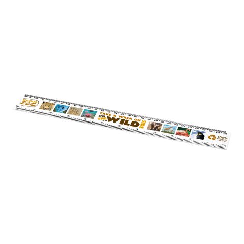 Refari 30 cm recycled plastic ruler White | No Branding | not available | not available