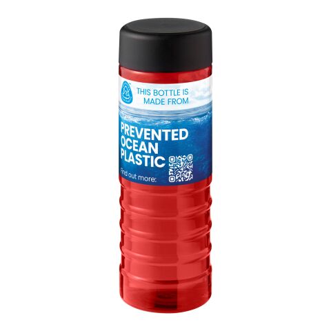 H2O Active® Eco Treble 750 ml screw cap water bottle Red-Solid black | No Branding | not available | not available
