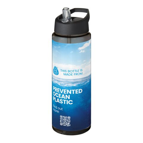H2O Active® Eco Vibe 850 ml spout lid sport bottle Charcoal-Solid black | No Branding | not available | not available