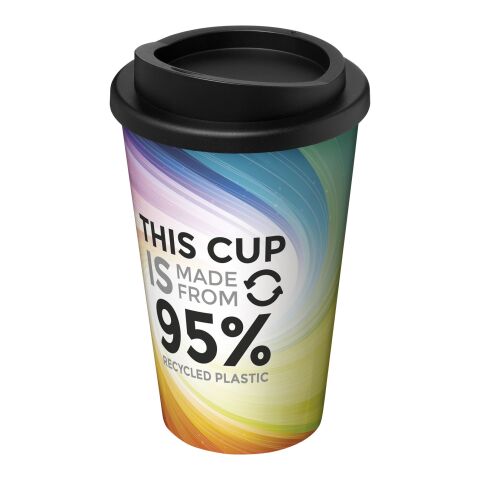 Brite-Americano® Recycled 350 ml insulated tumbler White-Solid black | No Branding | not available | not available
