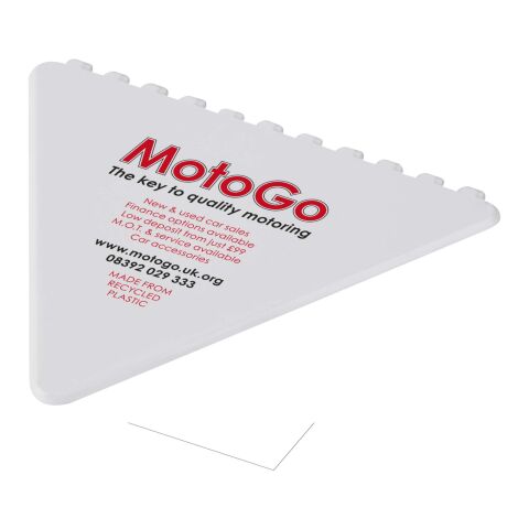 Frosty triangular recycled plastic ice scraper white | No Branding | not available | not available