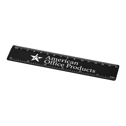 Renzo 15 cm plastic ruler Solid black | not available | No Branding | not available | not available