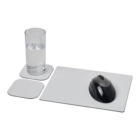Brite-Mat® mouse mat and coaster set combo 3 black | No Branding | not available | not available