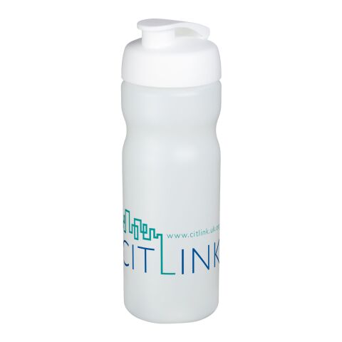 Baseline Plus 650ml flip-lid sport bottle Transparent clear-White | not available | No Branding | not available | not available