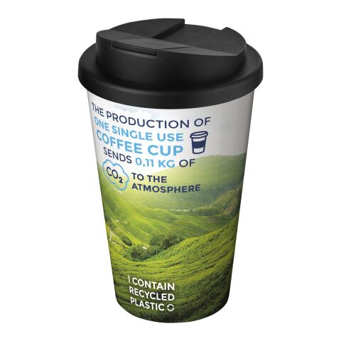 Brite-Americano® 350 ml tumbler with spill-proof lid white-black | No Branding | not available | not available