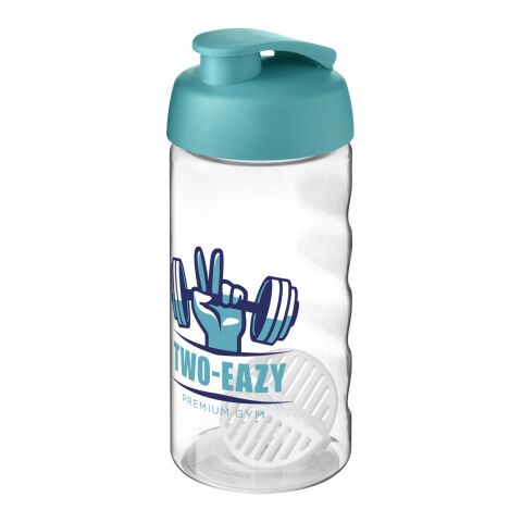 H2O Active® Bop 500 ml shaker bottle Aqua blue-White | No Branding | not available | not available