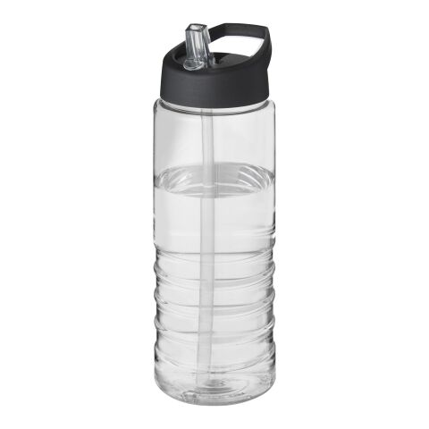 H2O Active® Treble 750 ml spout lid sport bottle white-black | No Branding | not available | not available