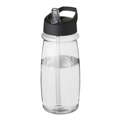 H2O Active® Pulse 600 ml spout lid sport bottle Standard | White-Solid black | No Branding | not available | not available
