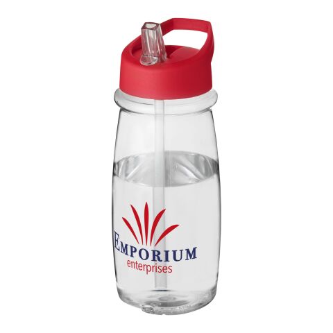 H2O Active® Pulse 600 ml spout lid sport bottle White-Red | No Branding | not available | not available