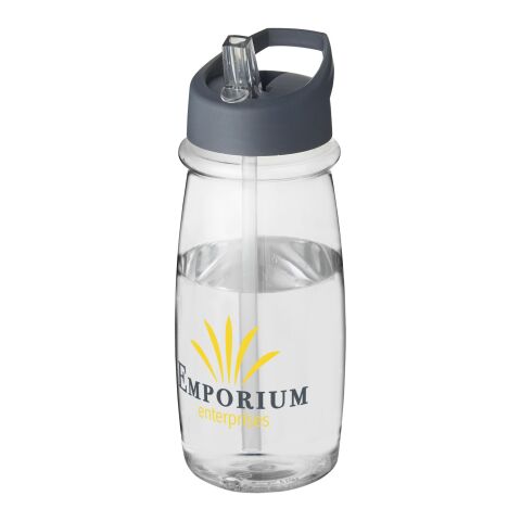 H2O Active® Pulse 600 ml spout lid sport bottle Transparent-Storm grey | No Branding | not available | not available
