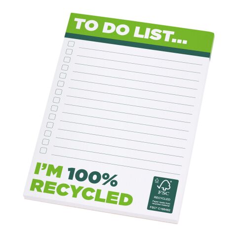 Desk-Mate A6 recycled notepad White | 25 pages | No Branding | not available | not available