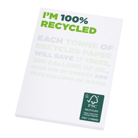 Desk-Mate® A7 recycled notepad White | 25 pages | No Branding | not available | not available