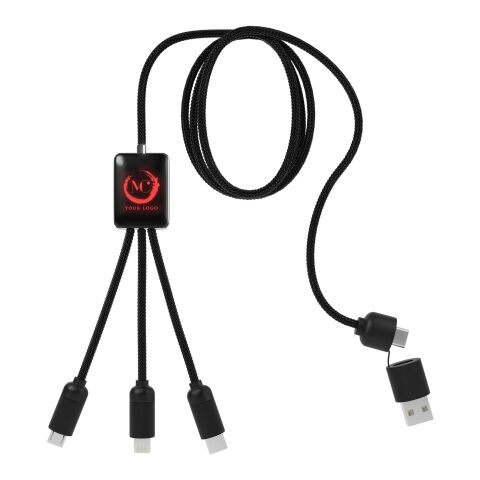 SCX.design C28 5-in-1 extended charging cable Red-Solid black | No Branding | not available | not available