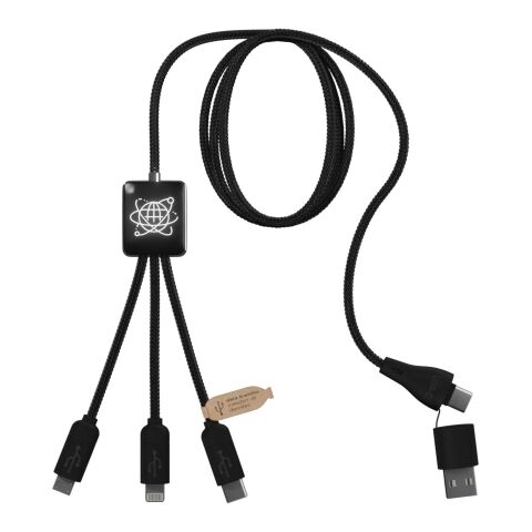 SCX.design C45 5-in-1 rPET charging cable with data transfer Standard | Black | No Branding | not available | not available