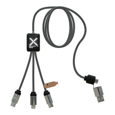 SCX.design C33 60W Type-C charging cable with dual light-up logo  Standard | Heather black | No Branding | not available | not available