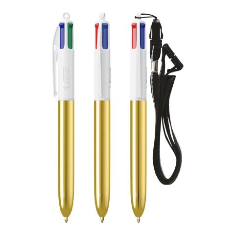 BIC® 4 Colours Shine ballpen + Lanyard