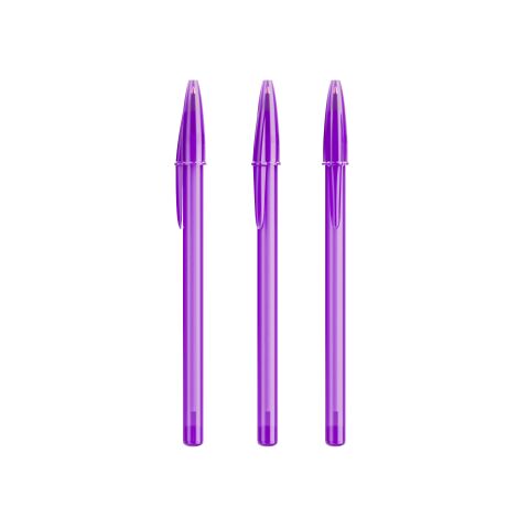 BIC Style Ballpen clear purple | No Branding | not available | not available | Black ink