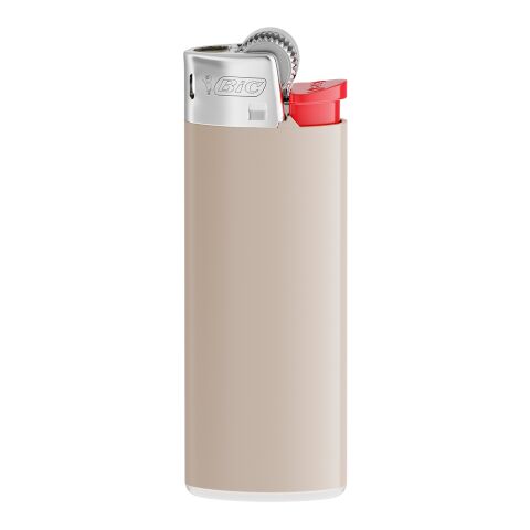 BIC J25 standard lighter Warm grey-White-clear red-chrome | No Branding | not available | not available