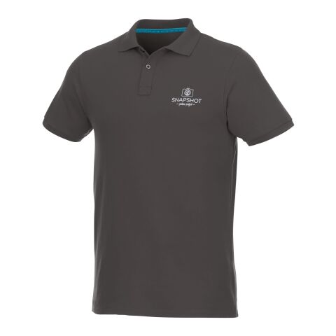 Beryl short sleeve men&#039;s GOTS organic GRS recycled polo Standard | Storm grey | XS | No Branding | not available | not available