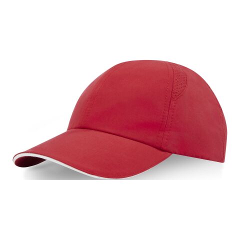 Morion 6 panel GRS recycled cool fit sandwich cap Standard | Red | No Branding | not available | not available