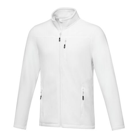Amber men&#039;s GRS recycled full zip fleece jacket Standard | White | XL | No Branding | not available | not available