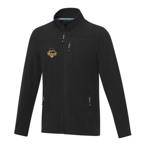 Amber men&#039;s GRS recycled full zip fleece jacket Standard | Black | M | No Branding | not available | not available