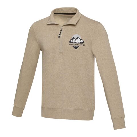 Tin unisex Aware™ recycled quarter zip sweater  Standard | Oatmeal | 2XS | No Branding | not available | not available | not available