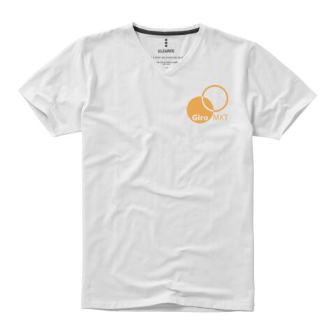 Kawartha short sleeve men&#039;s GOTS organic V-neck t-shirt Standard | White | S | No Branding | not available | not available | not available