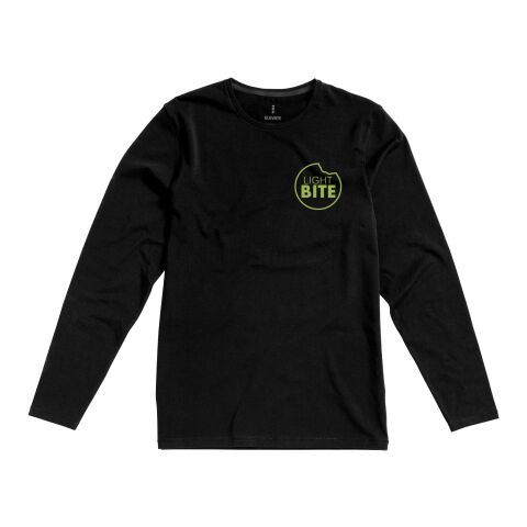 Ponoka long sleeve men&#039;s organic t-shirt Standard | Solid black | S | No Branding | not available | not available | not available