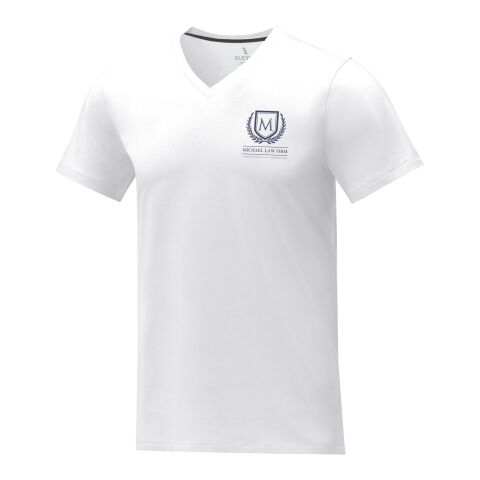 Somoto short sleeve men's V-neck t-shirt White | XS