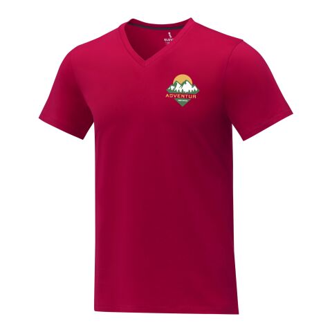Somoto short sleeve men&#039;s V-neck t-shirt Standard | Red | M | No Branding | not available | not available | not available