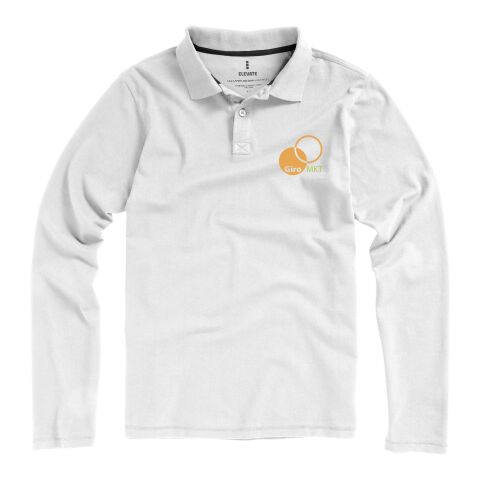 Oakville Long Sleeve Polo  Standard | White | XS | No Branding | not available | not available | not available